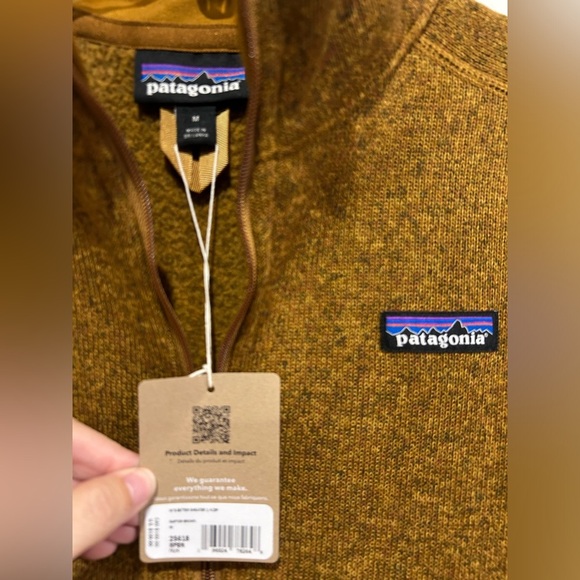Patagonia Women's Medium Better Sweater 1/4-Zip Raptor Brown NWT Jacket - Picture 6 of 8